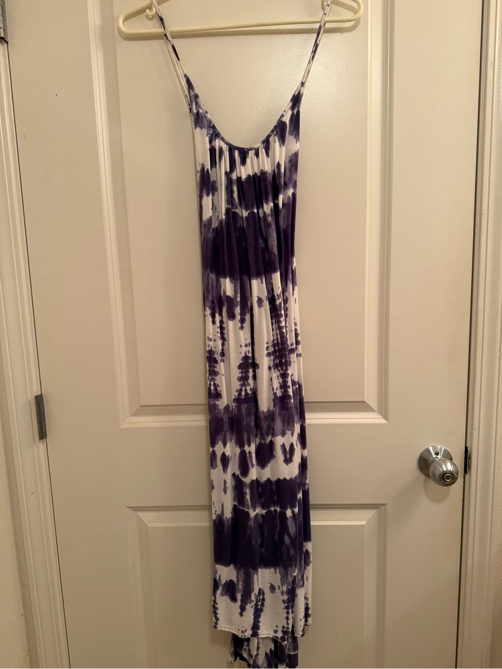 Billabong Purple & White Tie-Dye Maxi Dress